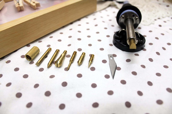木製品烙印筆(內附9個工具頭) (4)
