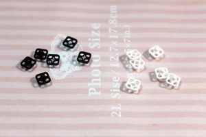 日本方形尼龍按扣-7mm(白&黑)